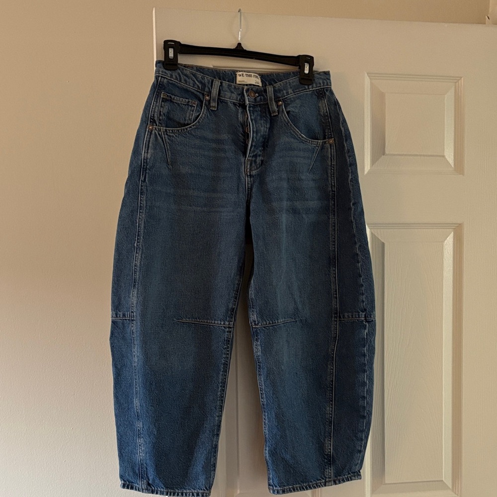 Vintage Dark Blue Barrel Jeans